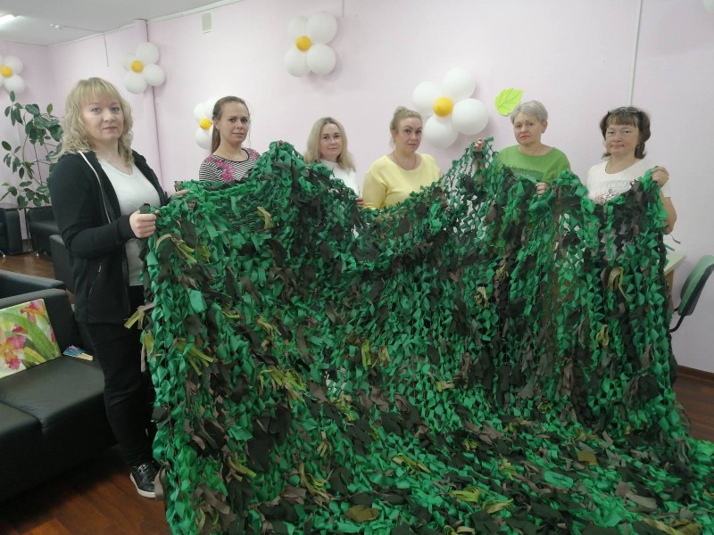Плетение маскировочных сетей