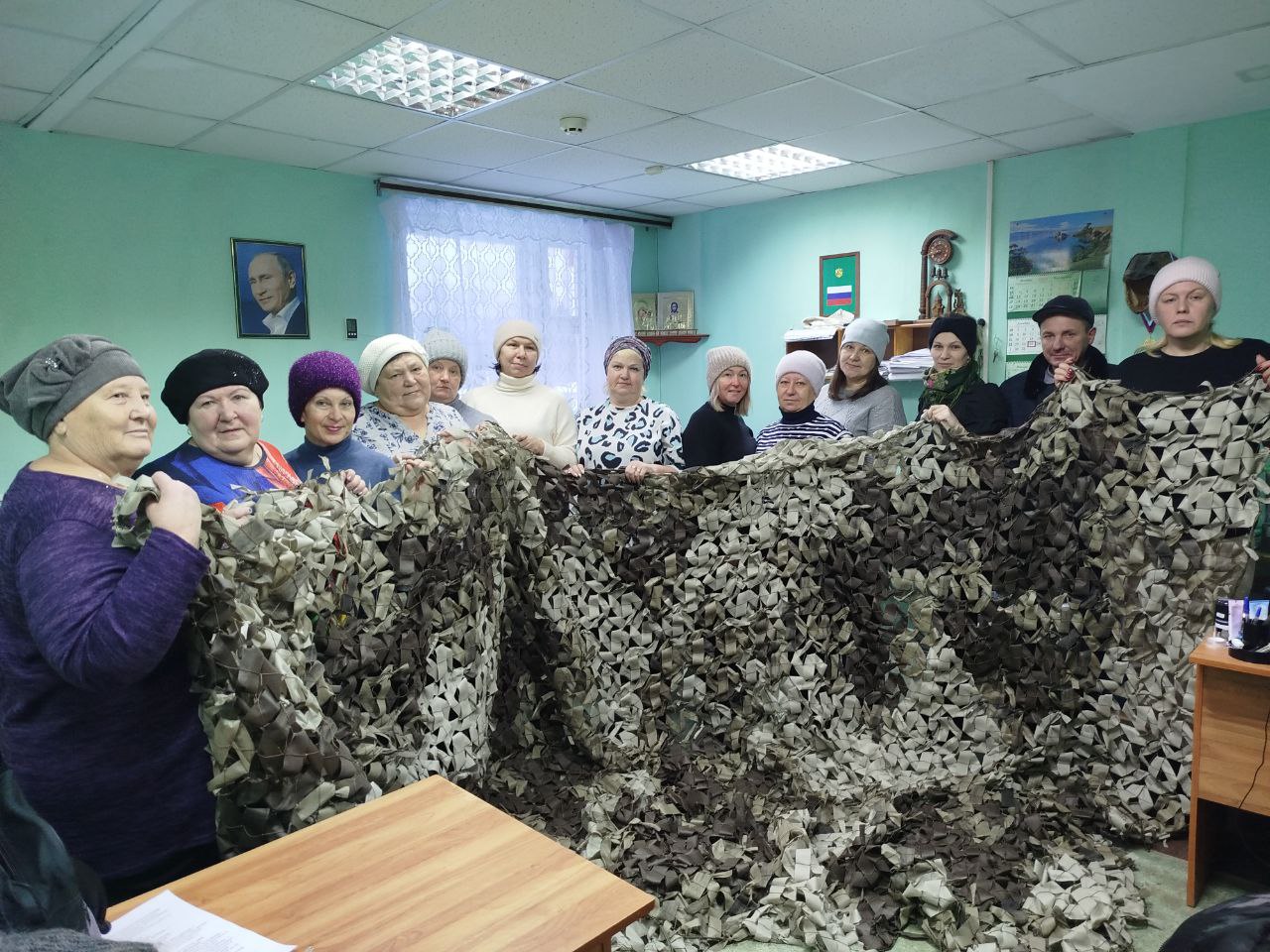 Плетение маскировочных сетей для СВО