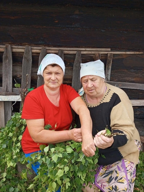 Процесс заготовки веников