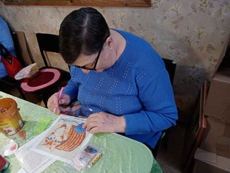 Алмазная вышивка «Кошка в лукошке»